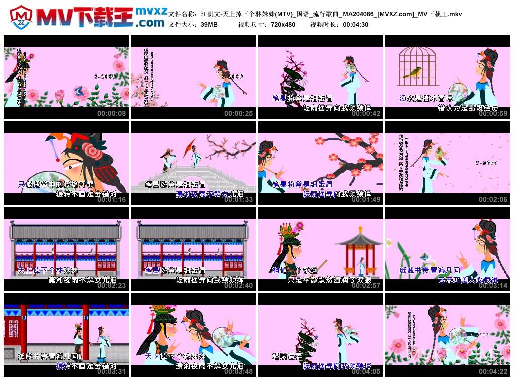 江凯文-天上掉下个林妹妹(MTV)_国语_流行歌曲_MA204086